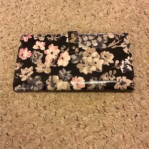 Cath Kidston Floral Wallet - Black and Pink
